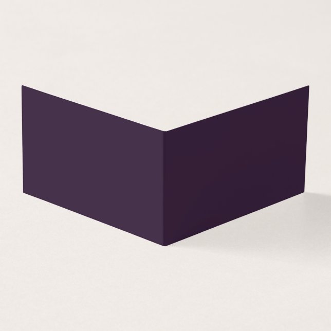 Visita Tarjeta de Negocios Plegada Morada Oscura (Exterior)