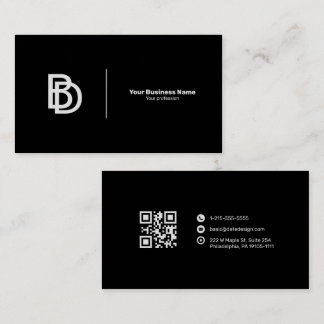 Visita Tarjeta de negocios Premium con logotipo y código