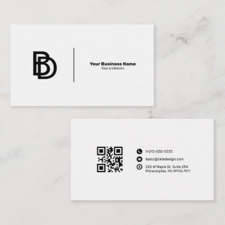 Visita Tarjeta de Negocios Premium con Logotipo y Código