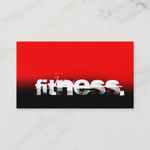 Visita Tarjeta de negocios Red Black Personal Trainer Fit