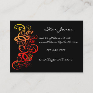 Visita Tarjeta De Negocios Red Coral Elegant Swirl
