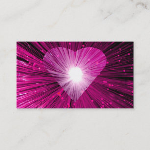 Visita Tarjeta de negocios rosa del corazón