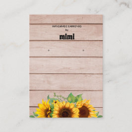 Visita Tarjeta De Negocios Rustic Sunflower Earrings