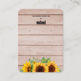 Visita Tarjeta De Negocios Rustic Sunflower Earrings