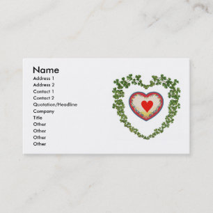 Visita Tarjeta de negocios Shamrock Hearts
