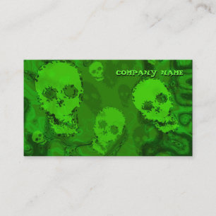Visita Tarjeta de negocios Skull Specters verde horizonta