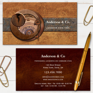 Visita Tarjeta de negocios Steampunk Locksmith Hardware S