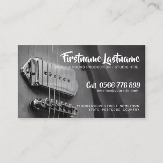 Visita Tarjeta de negocios Strings Studio Guitar GreyAZ