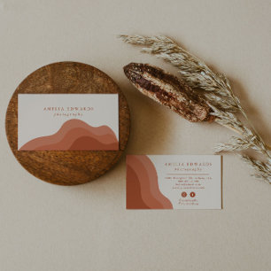 Visita tarjeta de negocios terracota boho negocio moderno