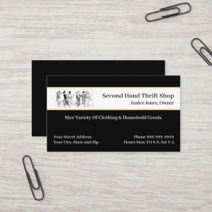 Visita Tarjeta de negocios Thrift Shop Vintage Clothing S