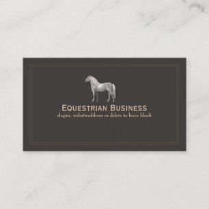 Visita Tarjeta De Negocios Vintage Horse Etching