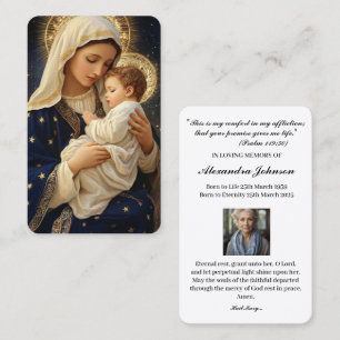 Visita Tarjeta de negocios Virgen María Oración Católica
