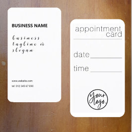 VISITA TARJETA DE NOMBRAMIENTO DE LOGOTIPO CLÁSICO SIMPLE