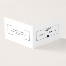 Visita Tarjeta de nombre plegado elegante de plata de gra