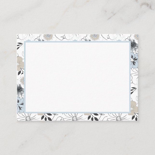 Visita Tarjeta De Nota De Afirmación Floral (Anverso)