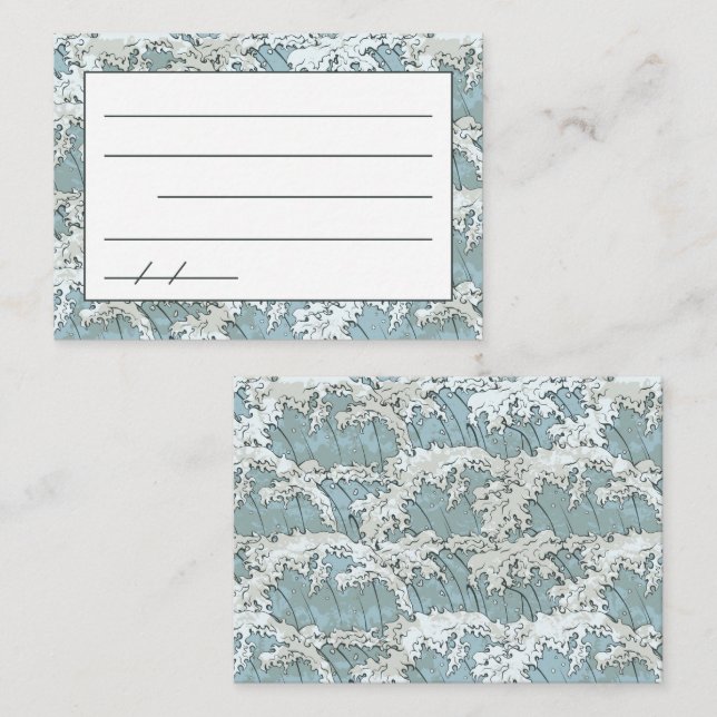 Visita Tarjeta de nota poema japonesa Haiku (Anverso / Reverso)