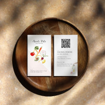 Tarjeta de nutricionista con código QR | Marca de 