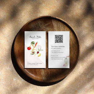 Visita Tarjeta de nutricionista con código QR   Marca de 