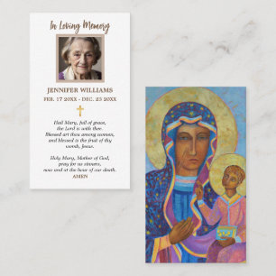 Visita Tarjeta de Oración Arte Religioso Moderno Icono de