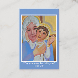 Visita tarjeta de oración Ave María