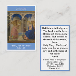 Visita Tarjeta de oración Ave Maria Hail Mary