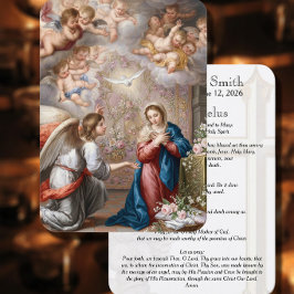 Visita Tarjeta de oración católica Angelus de la Anunciac