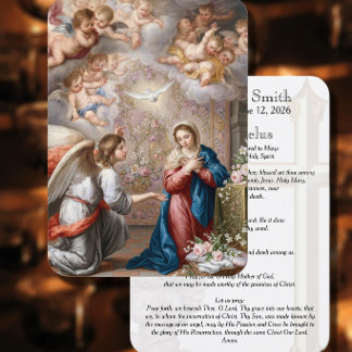 Visita Tarjeta de oración católica Angelus de la Anunciac