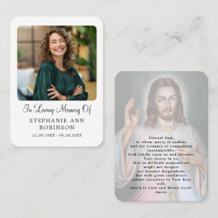 Visita Tarjeta de oración católica de la Divina Misericor