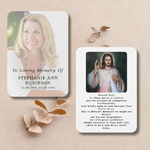 Visita Tarjeta de oración católica del memorial de Jesús 