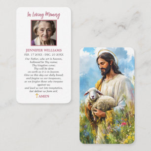Visita Tarjeta de Oración Católica Jesús Buen Pastor 