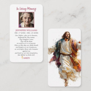 Visita Tarjeta de Oración Católica Jesús El Padrenuestro