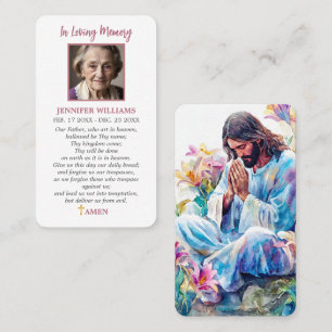 Visita Tarjeta de oración católica Jesús en oración Padre