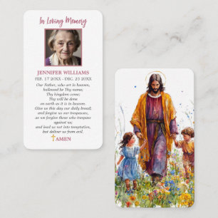 Visita Tarjeta de Oración Católica Jesús Pérdida de un Ni