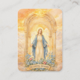 Visita Tarjeta de oración católica memorial para funeral