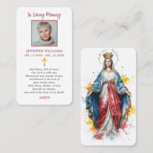 Visita Tarjeta de Oración Católica Nuestra Señora Santa M