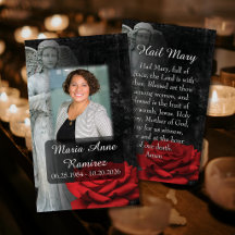 Tarjeta de oración católica para funeral