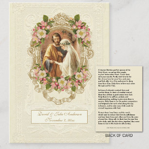 Visita Tarjeta de oración católica tradicional para boda