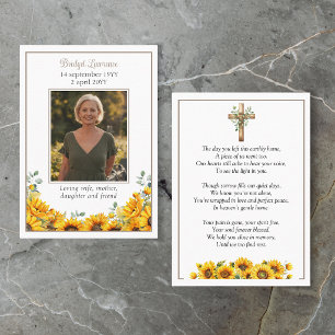 Visita Tarjeta de oración con cruz y foto conmemorativa d