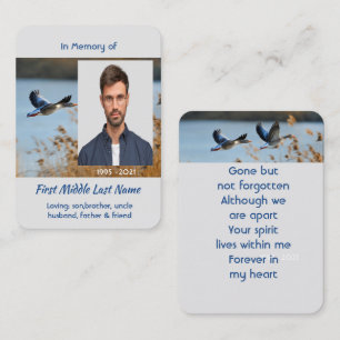 Visita Tarjeta de oración con foto conmemorativa Gansos d