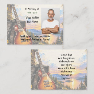 Visita Tarjeta de oración con foto conmemorativa Músico d