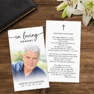 Visita Tarjeta de oración con foto cruz poema conmemorati