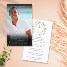 Tarjeta de oración con foto de poema conmemorativo