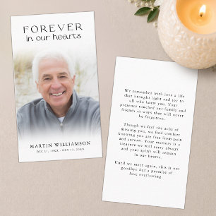 Visita Tarjeta de oración con foto para funeral por siemp