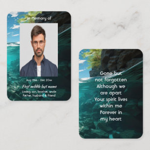 Visita Tarjeta de oración conmemorativa Buceador de buceo