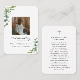 Visita Tarjeta de oración conmemorativa de celebración de