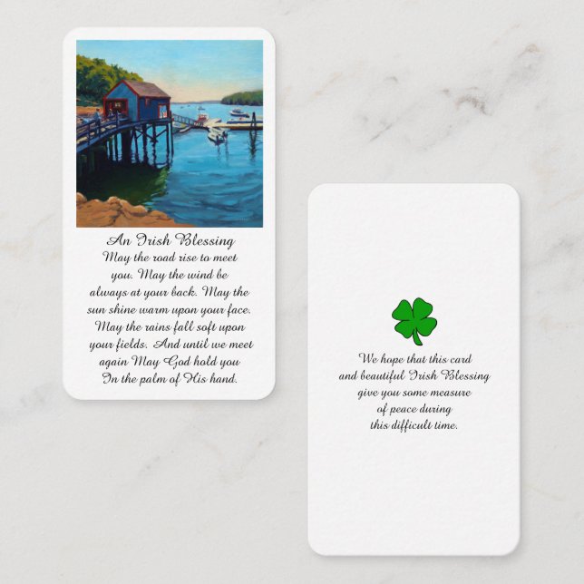 Visita Tarjeta de oración conmemorativa de la bendición (Anverso / Reverso)