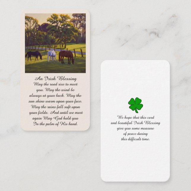 Visita Tarjeta de oración conmemorativa de la bendición d (Anverso / Reverso)