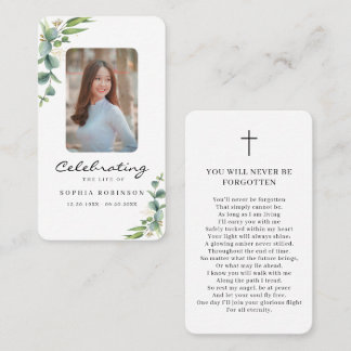 Visita Tarjeta de oración conmemorativa de la celebración