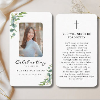 Visita Tarjeta de oración conmemorativa de la celebración