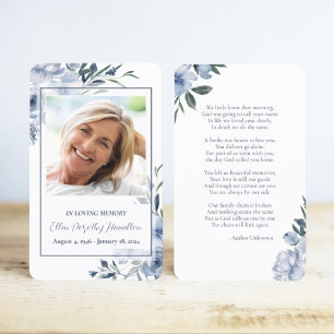 Visita Tarjeta de oración conmemorativa de la foto de amo